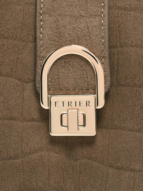 Sac Bandoulière Equestre Croco Cuir Etrier Beige equestre croco EECQ0143 vue secondaire 4